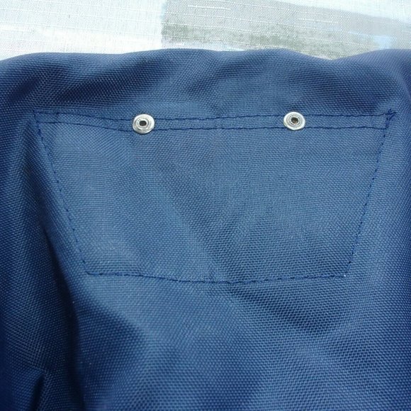 NEW VINTAGE AMERICAN CAMPER BLUE SATCHEL BAG BACKPACK LARGE SI240 - Picture 7 of 12